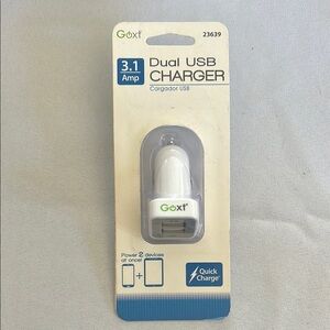 Dual USB Charger - White